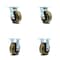 Service Caster 5 Inch High Temp Phenolic Caster Set with Roller Bearings 2 Swivel 2 Rigid SCC SCC-30CS520-PHRHT-2-R520-2 - alternate 1